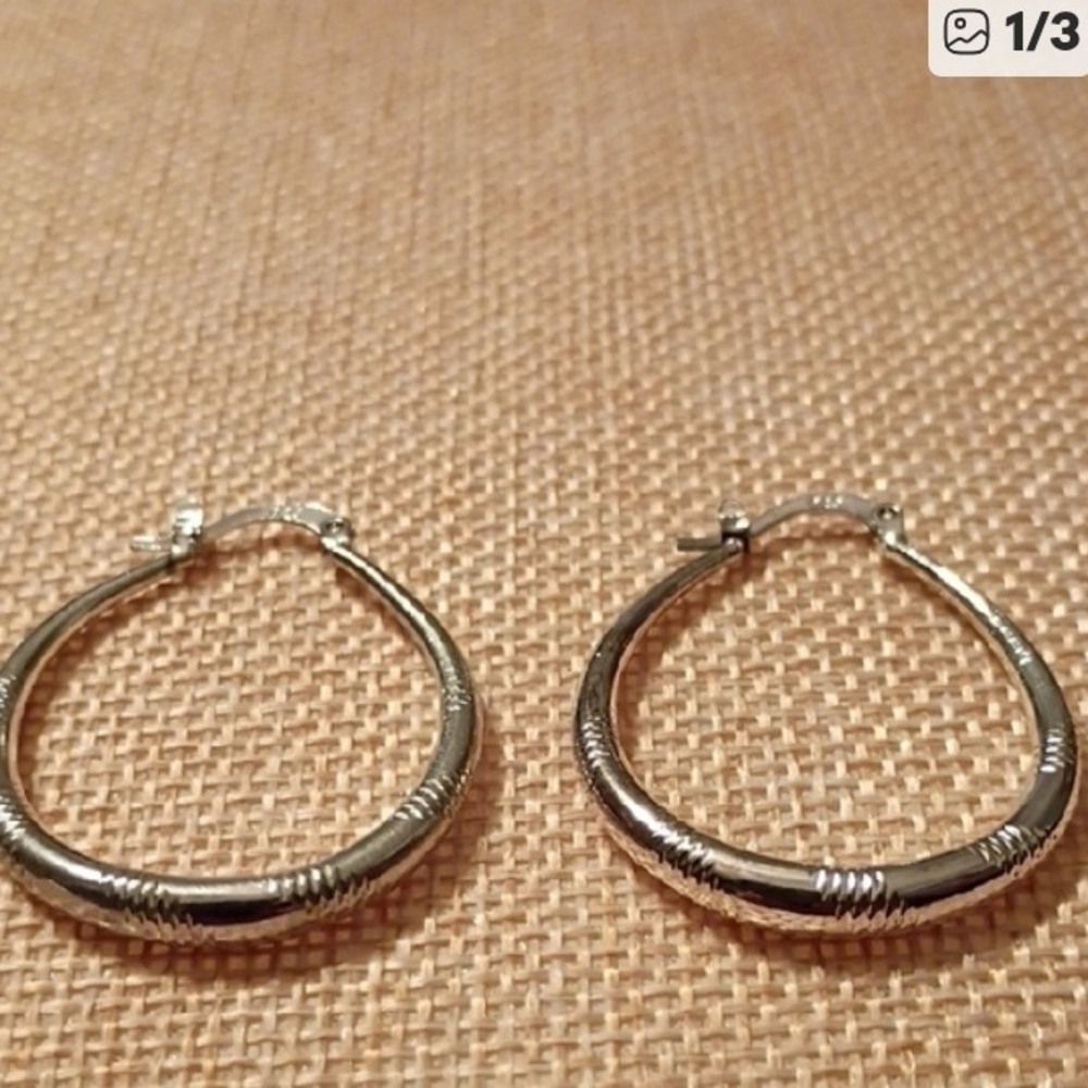 Fashion Jewelry Silver Hoop Earrings